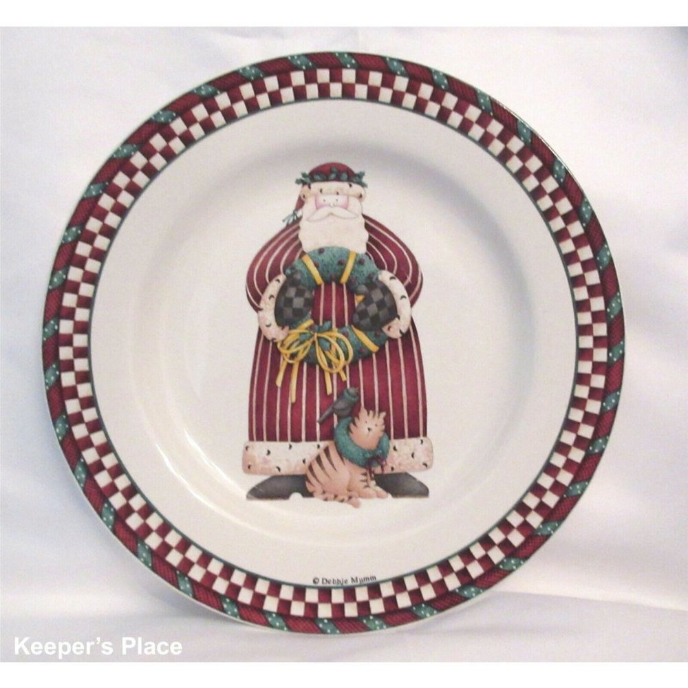 Debbie Mumm Sakura SANTA’S SPIRIT Dessert Plate